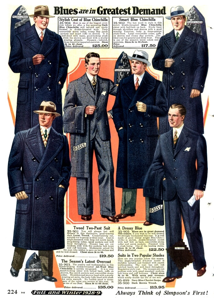 Men's coat style in the 20s