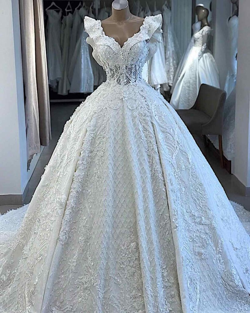 Beaded wedding dress