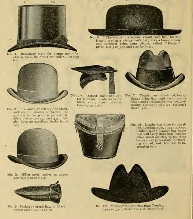 Vintage men's hats
