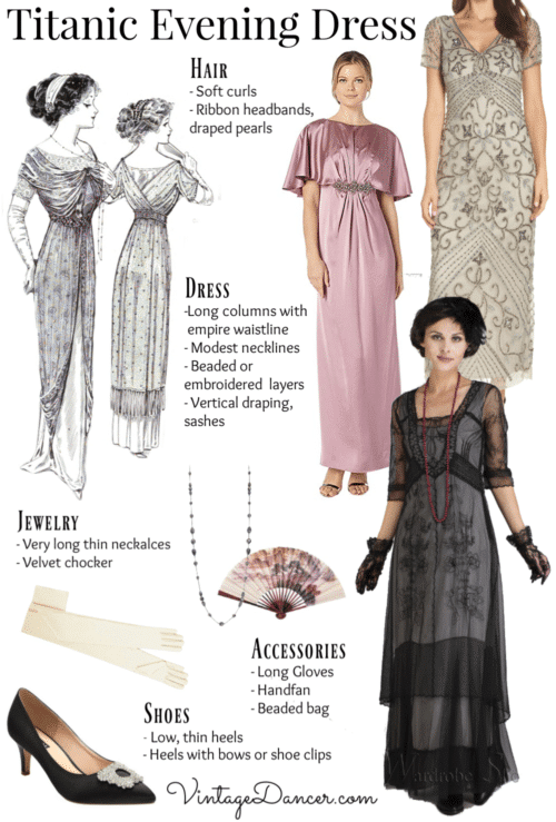 Titanic Fashion: 1st class women's day and evening wear - Vintage Fashions