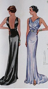 1930s evening gowns